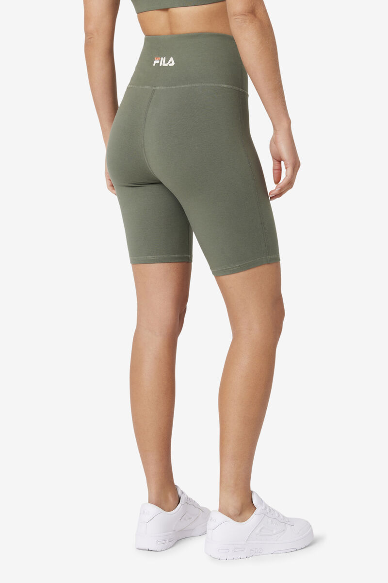 Olive Women's Fila Marlowe High Rise Bike Short Shorts | kYX9wwpEwIw