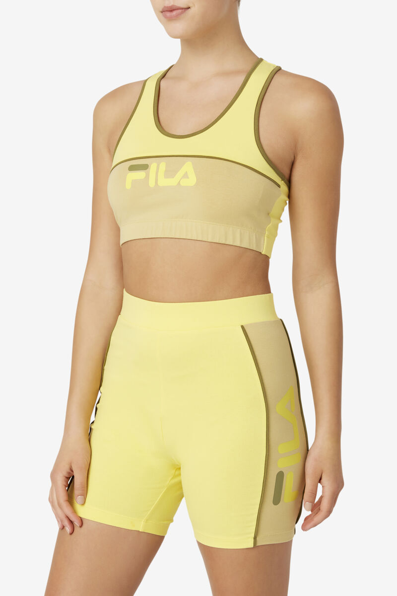 Olive Women's Fila Poesia Bra Top Leggings | RU4Pp5b6xtm