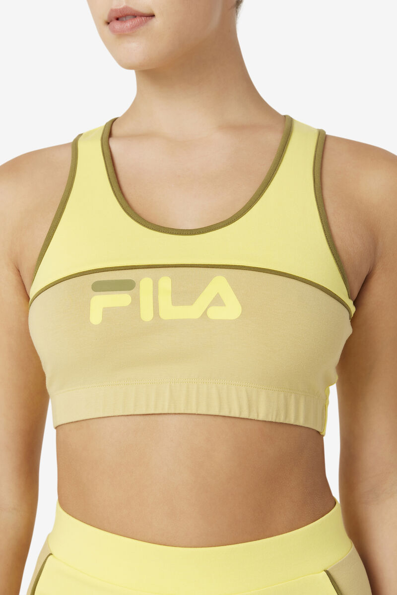 Olive Women's Fila Poesia Bra Top Leggings | RU4Pp5b6xtm