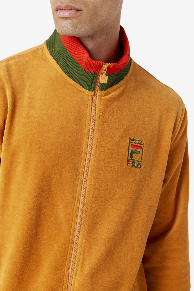 Orange Men's Fila Fila X Paterson Velour Jacket Tracksuits | BiGGbdOBmwx