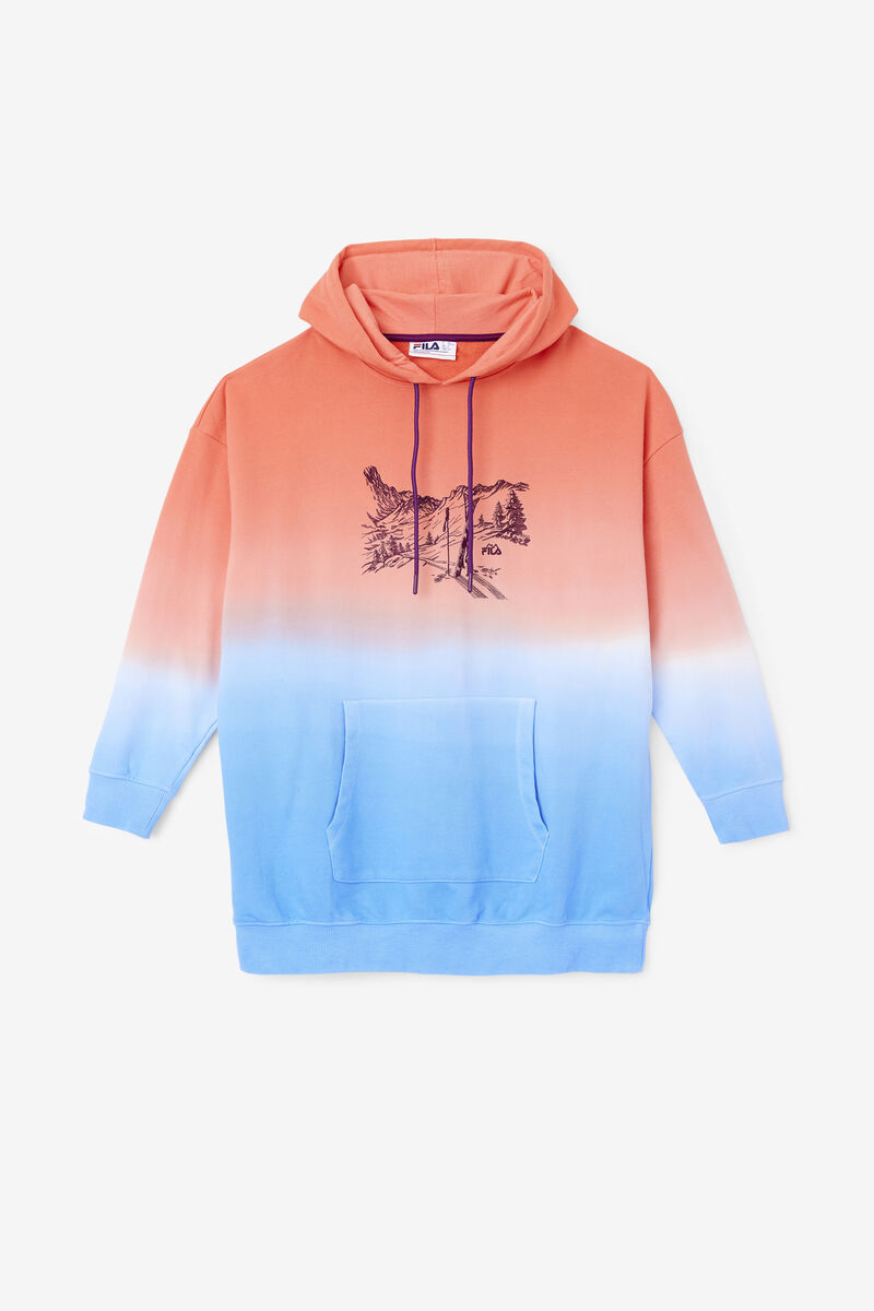 Orange Women\'s Fila Destiny Oversized Hoodie Sweatshirts | VLi3ThonWiX