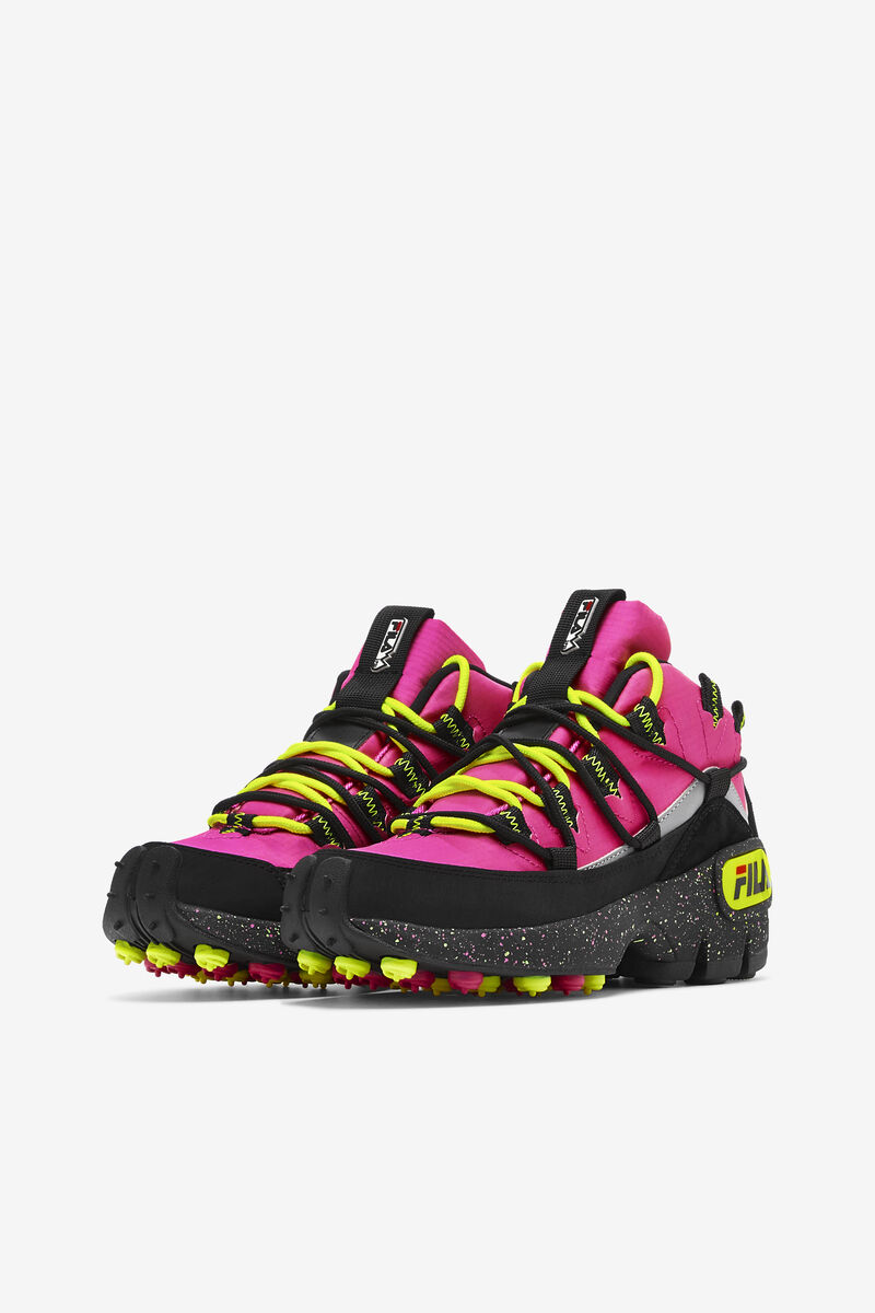 Pink / Black / Yellow Women's Fila Grant Hill 1 X Trailpacer Trainers | mPDtIfmjvtD