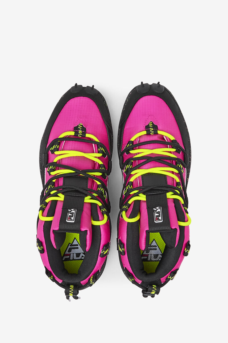 Pink / Black / Yellow Women's Fila Grant Hill 1 X Trailpacer Trainers | mPDtIfmjvtD