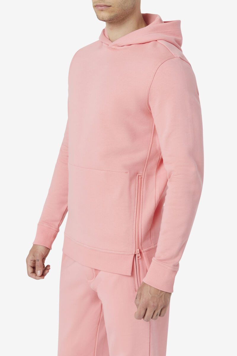 Pink Men's Fila Maddox Pullover Hoodie Hoodies | QS7jbPCzEkH