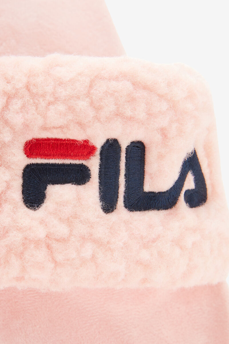 Pink / Navy / Red Women's Fila Fuzzy Drifter Sandals | Ro5AY4eNnZy