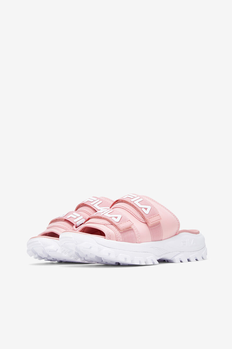 Pink / Pink / White Women's Fila Outdoor Slide Slides | S3l1ibIHP6E