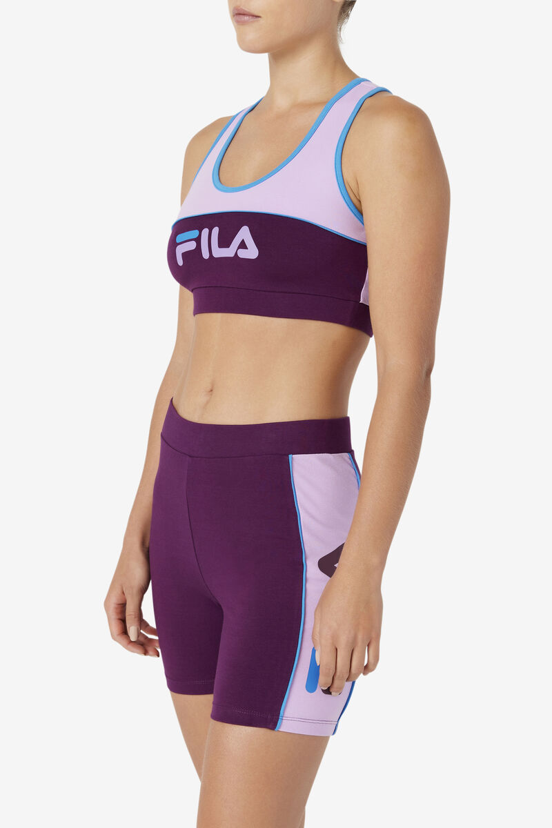 Pink / Purple Women's Fila Kairi Bra Top Sports Bra | Lz95xkHE3mQ