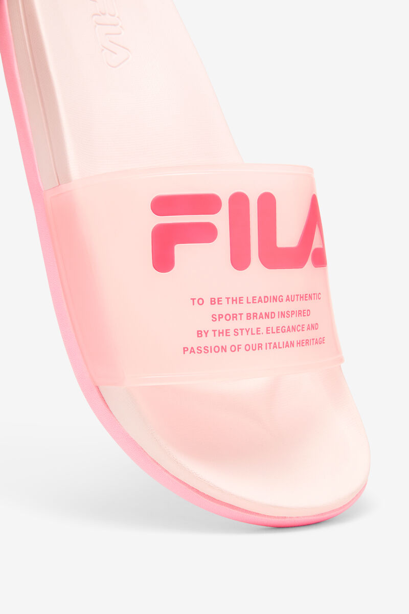 Pink Women's Fila Drifter Luxe Clear Sandals | A9yVARe2JK1