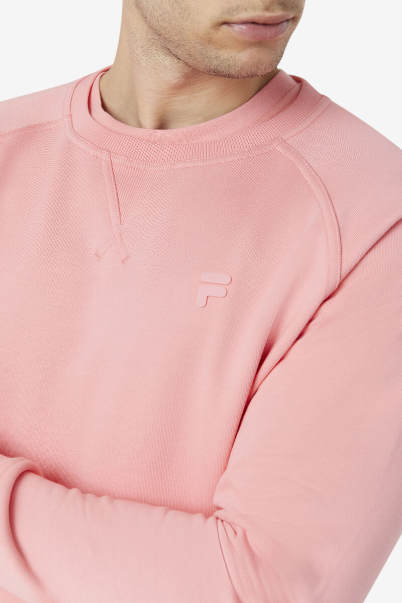 Pink Women's Fila Logan Crewneck Sweatshirts | t9aXQxZ2zWD