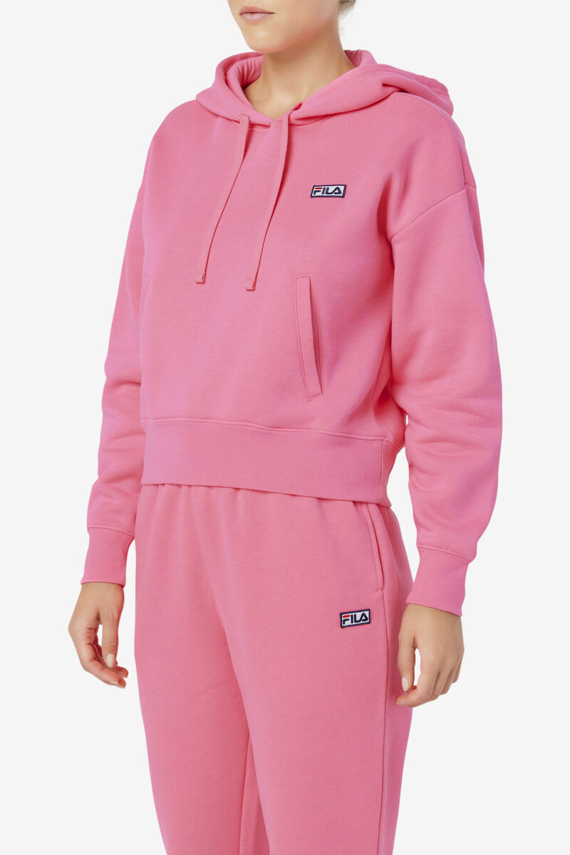 Pink Women's Fila Marina Hoodie Hoodies | moUmmfhDYas