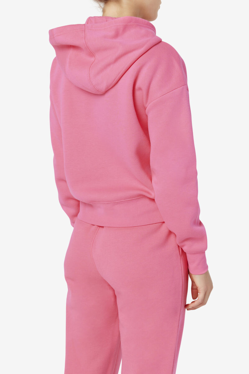 Pink Women's Fila Marina Hoodie Hoodies | moUmmfhDYas