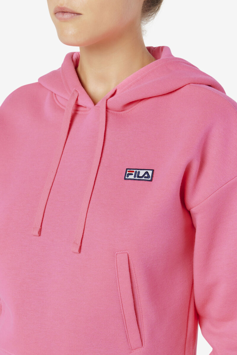 Pink Women's Fila Marina Hoodie Hoodies | moUmmfhDYas