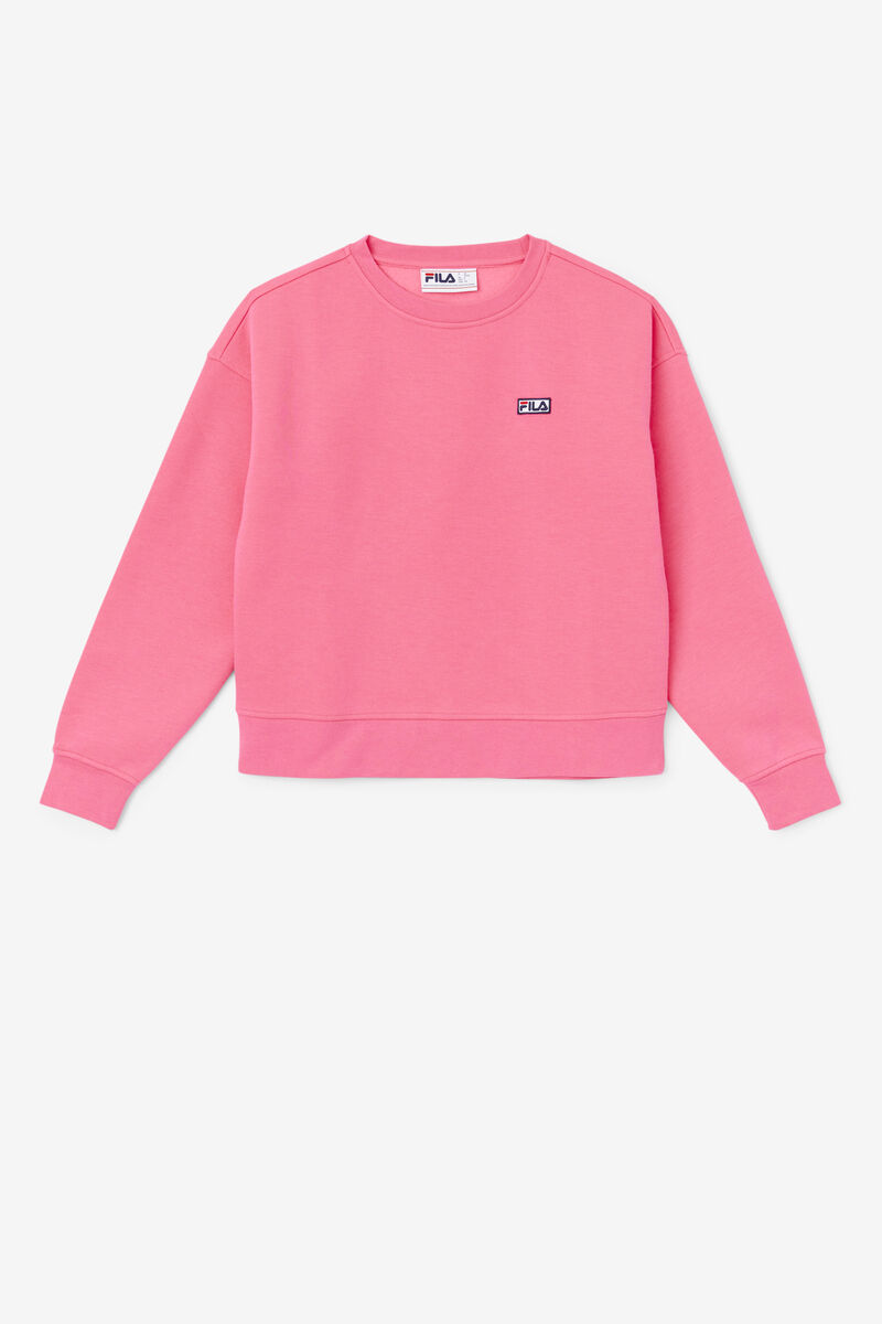 Pink Women\'s Fila Stina Crew Sweatshirts | RWgvQopp8ay