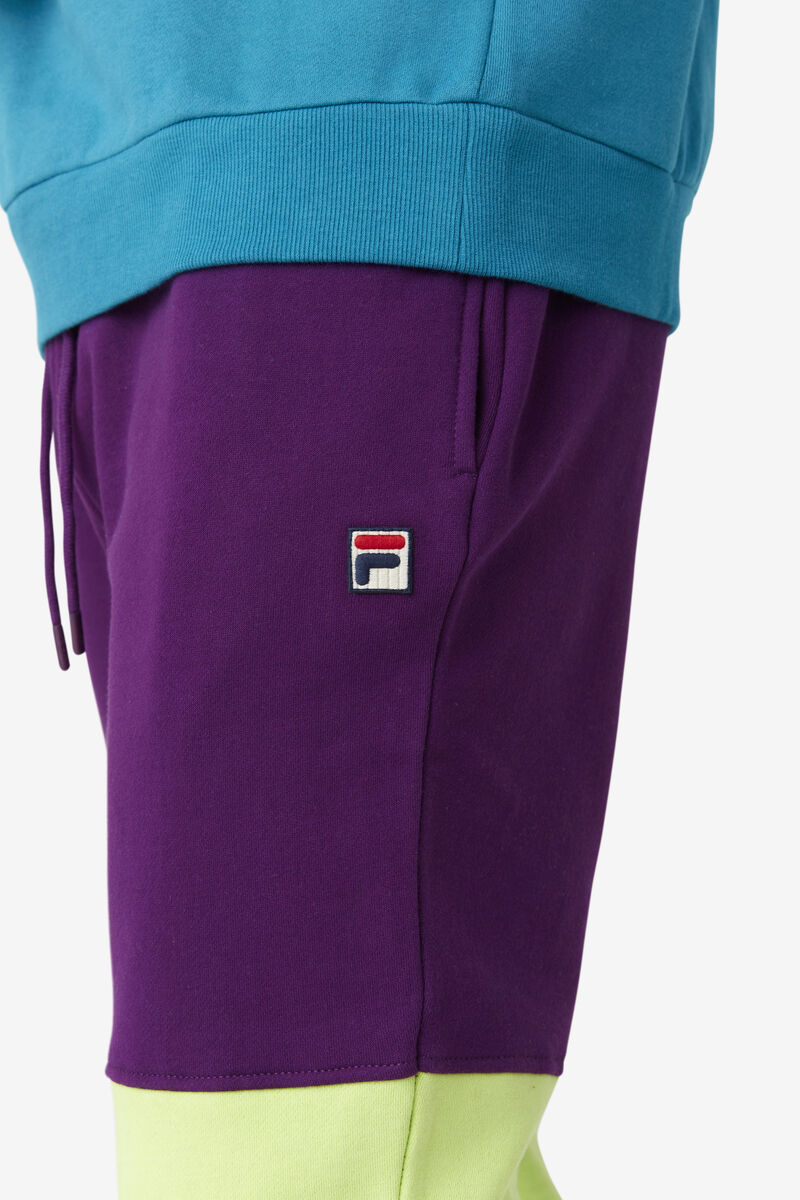 Purple / Green Men's Fila France Pant Pants | nuDNI6OUvHl