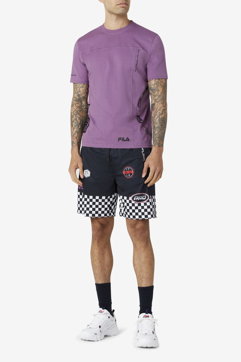 Purple Men's Fila Deltalife Graphic T Shirts | oe2xNNUwW3D