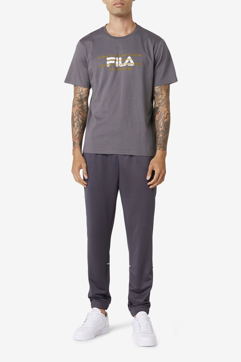 Purple Men's Fila Pepacton T Shirts | HQNRwDAEWFx