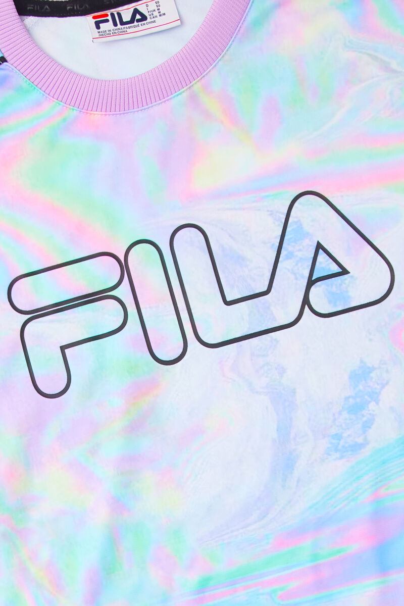 Purple Men's Fila Ridge Crew Sweatshirts | ewLlVbxWkai