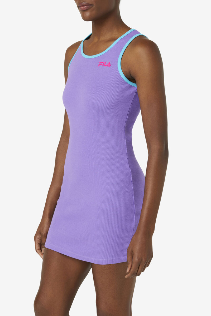 Purple / Pink / Blue Women's Fila Mattea Dress Dresses | 7DVcdXNWGdl