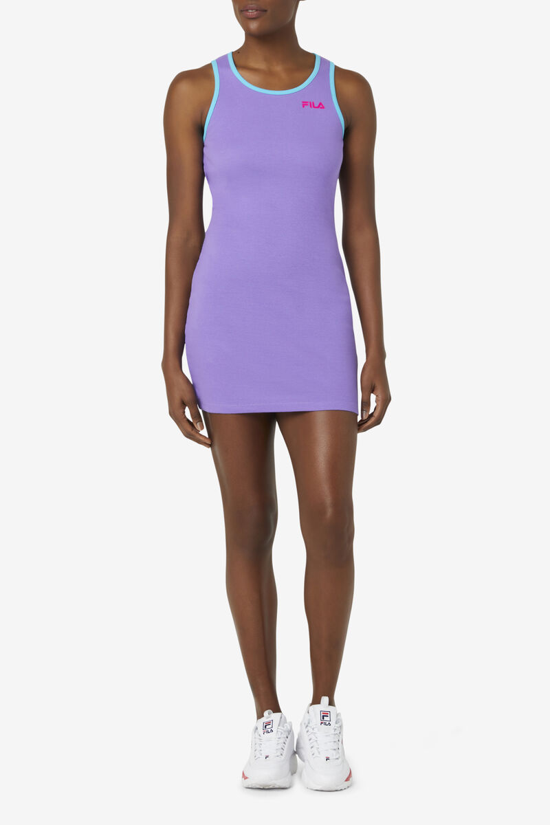 Purple / Pink / Blue Women's Fila Mattea Dress Dresses | 7DVcdXNWGdl