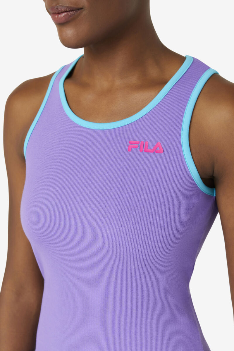 Purple / Pink / Blue Women's Fila Mattea Dress Dresses | 7DVcdXNWGdl