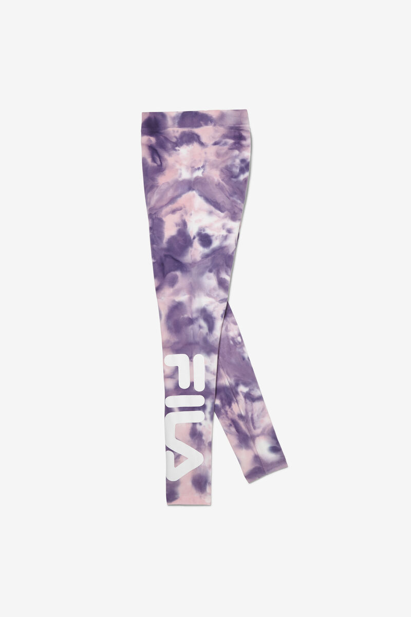 Purple / Pink Women's Fila Laila Tie Dye Legging Leggings | VSEaUDTxjGJ