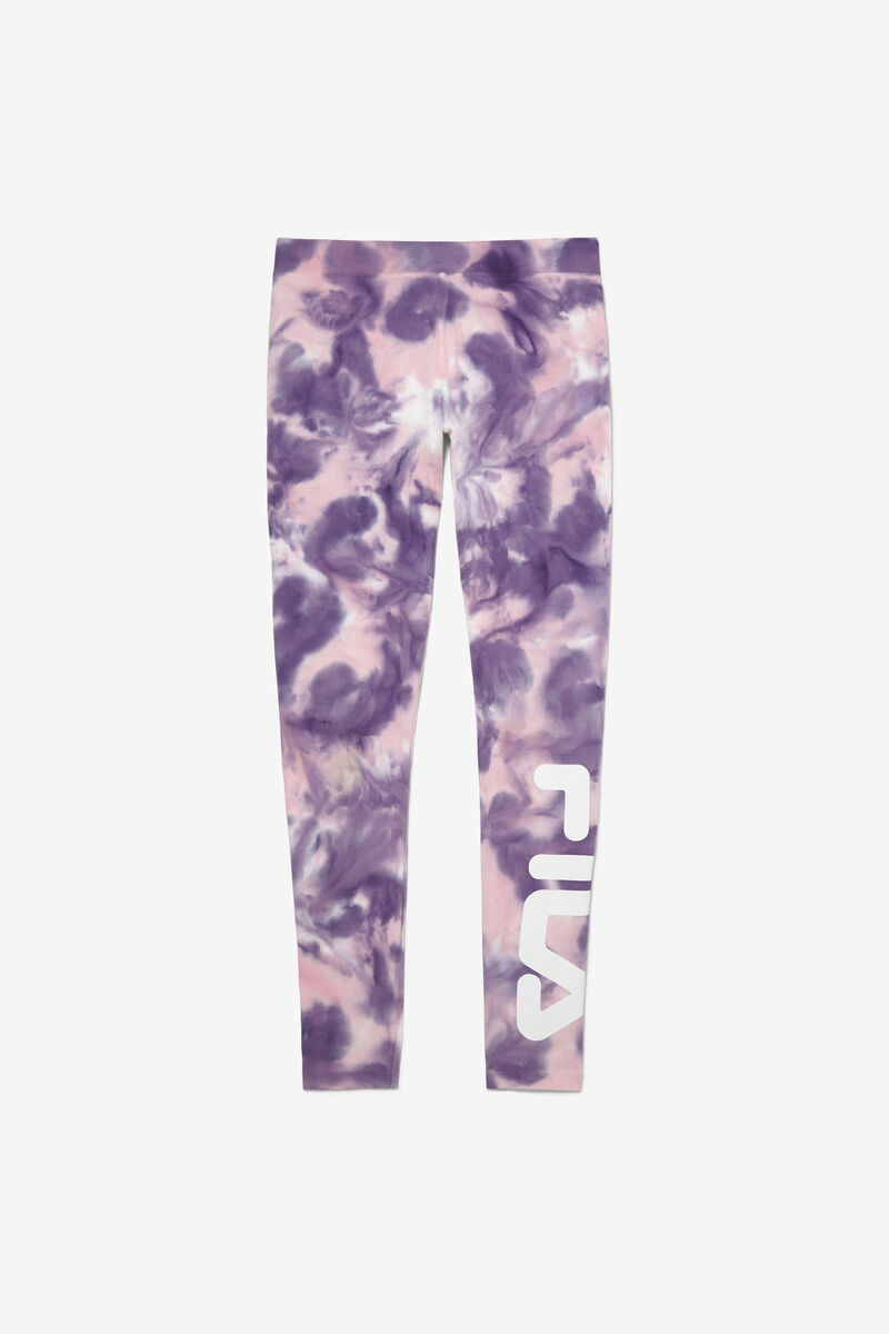 Purple / Pink Women\'s Fila Laila Tie Dye Legging Leggings | VSEaUDTxjGJ