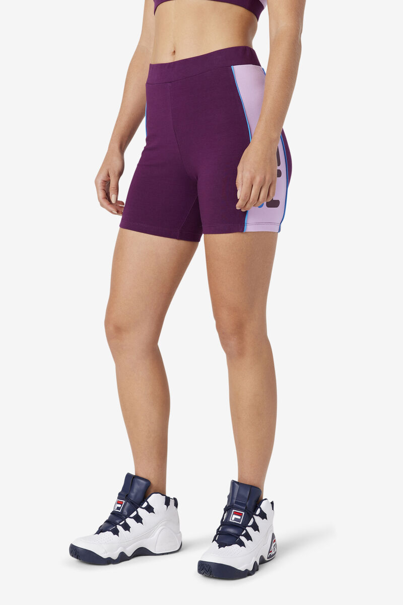 Purple Women's Fila Davina Bike Short Shorts | uS3gQdmU7Rl