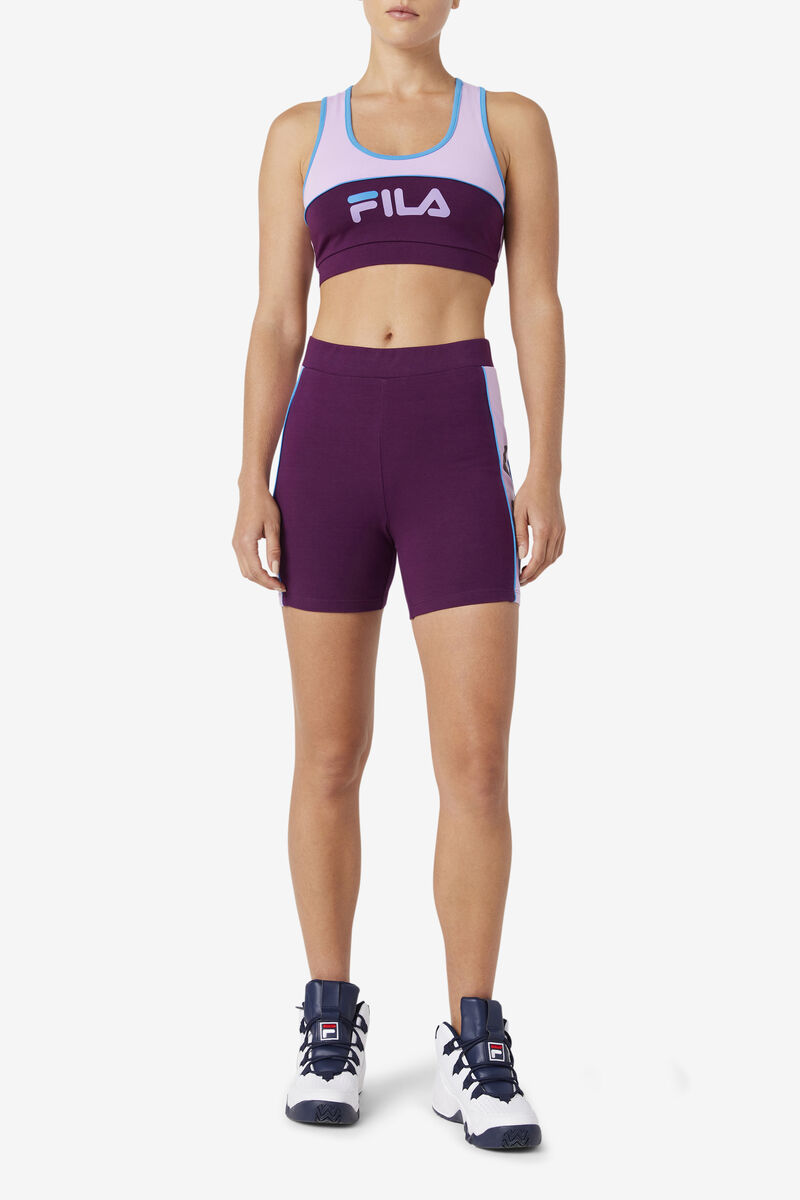 Purple Women's Fila Davina Bike Short Shorts | uS3gQdmU7Rl