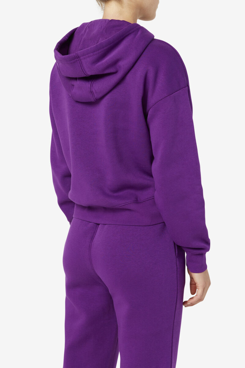 Purple Women's Fila Marina Hoodie Hoodies | SxQany2OETd