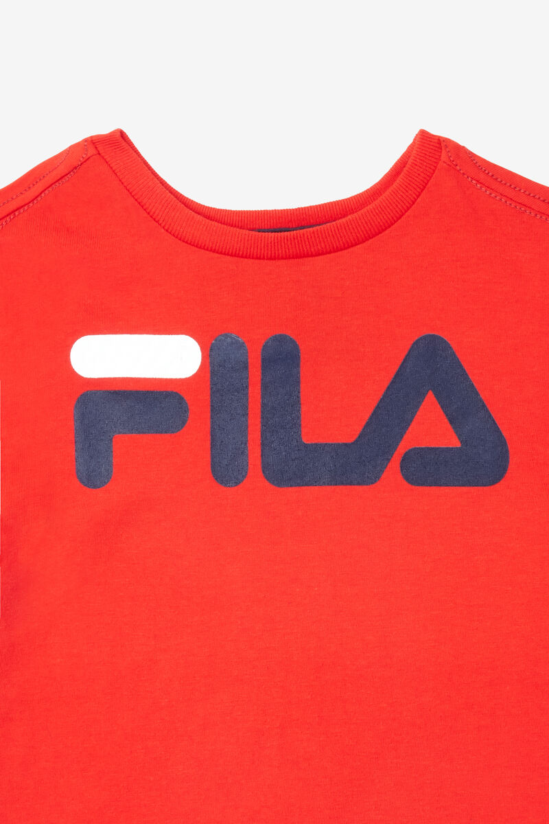 Red Kids' Fila Logo T Shirts | bwSZfCLMOiy