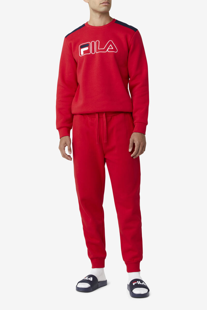 Red Men's Fila Batul Jogger Pants | 8BAZmuQvXDs