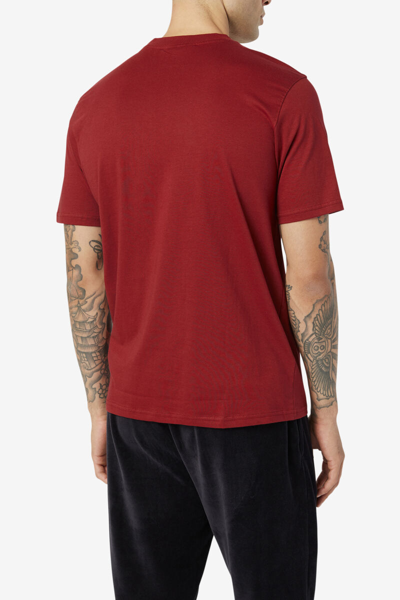 Red Men's Fila Curtis Pocket T Shirts | xvJT82Zhg8g