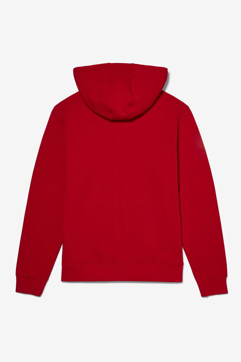 Red Men's Fila Flori Hoodie Hoodies | uZz7LMxsWT1