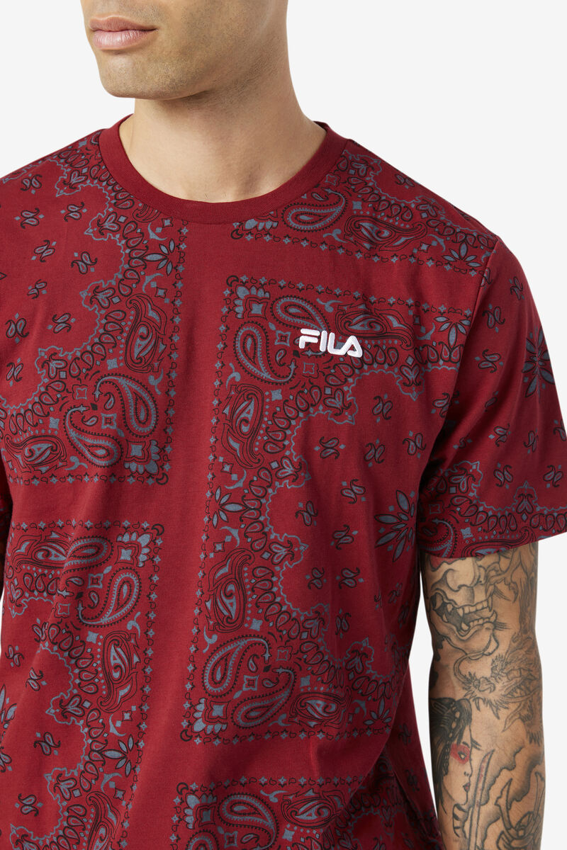 Red Men's Fila Kensico T Shirts | 6V7SCKBIRor