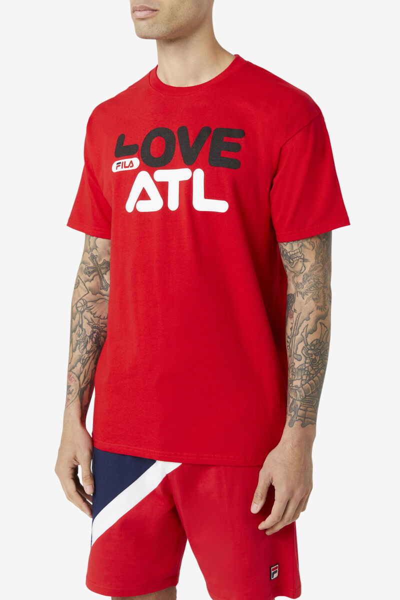 Red Men's Fila Love Atl T Shirts | Vd7exPnONha