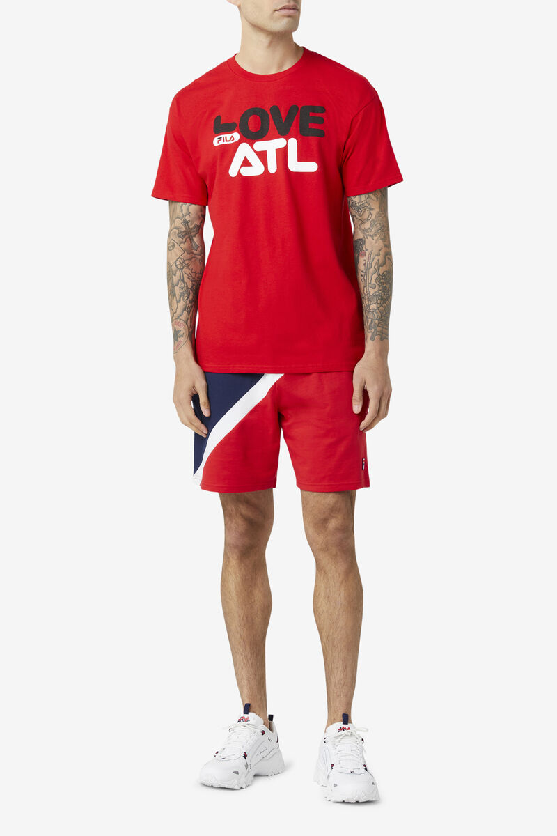 Red Men's Fila Love Atl T Shirts | Vd7exPnONha