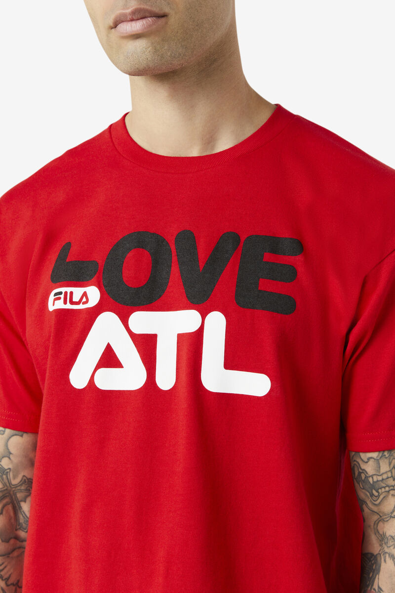 Red Men's Fila Love Atl T Shirts | Vd7exPnONha