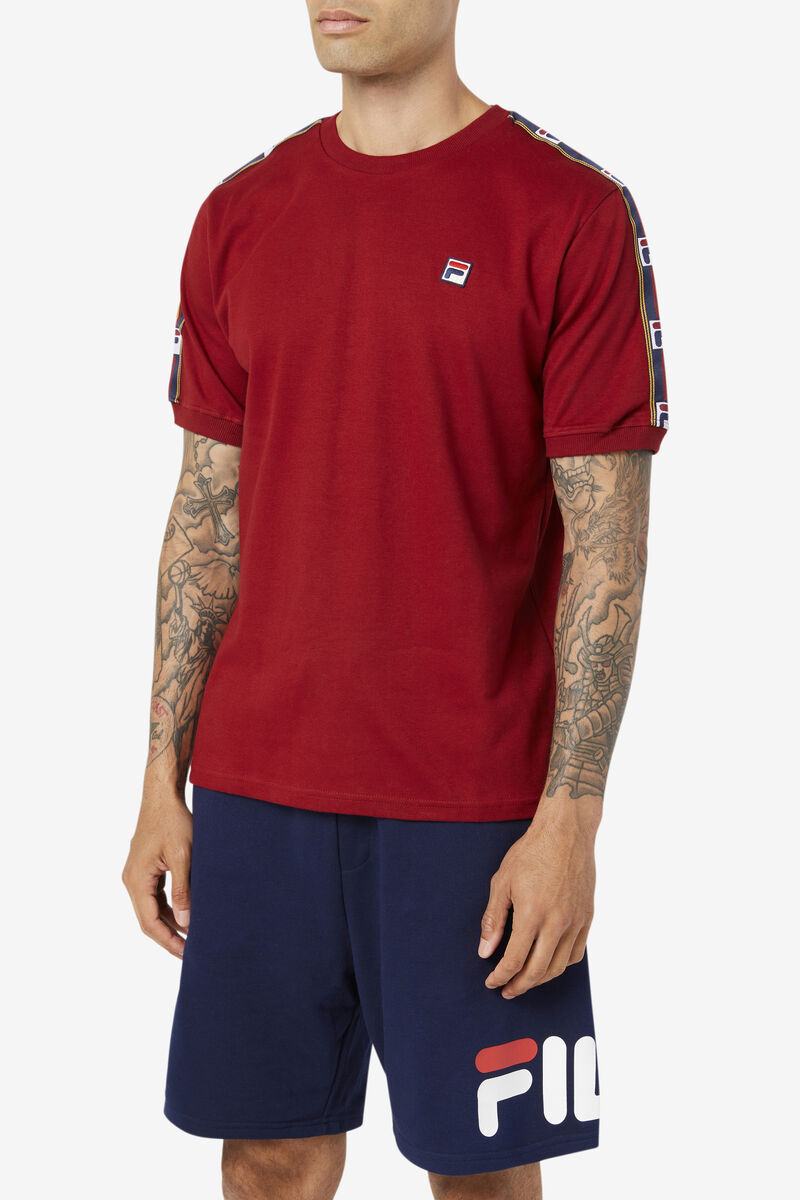 Red Men's Fila Oliver T Shirts | b1umOr9XxEf