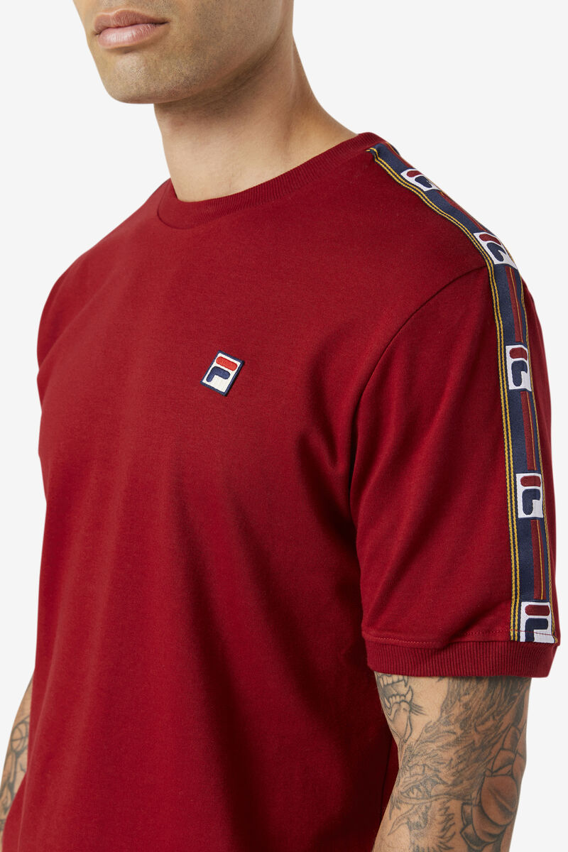 Red Men's Fila Oliver T Shirts | b1umOr9XxEf