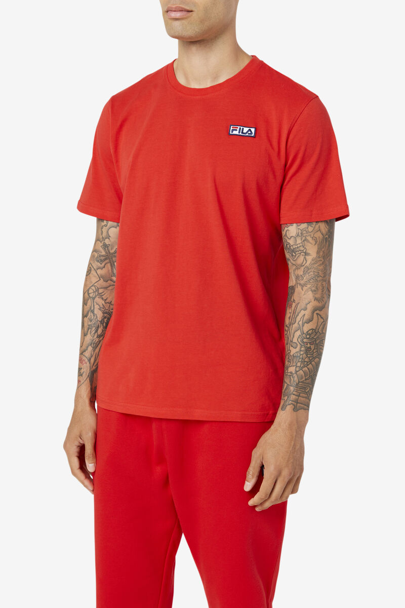 Red Men's Fila Skylar T Shirts | E13zN2ZlaMV