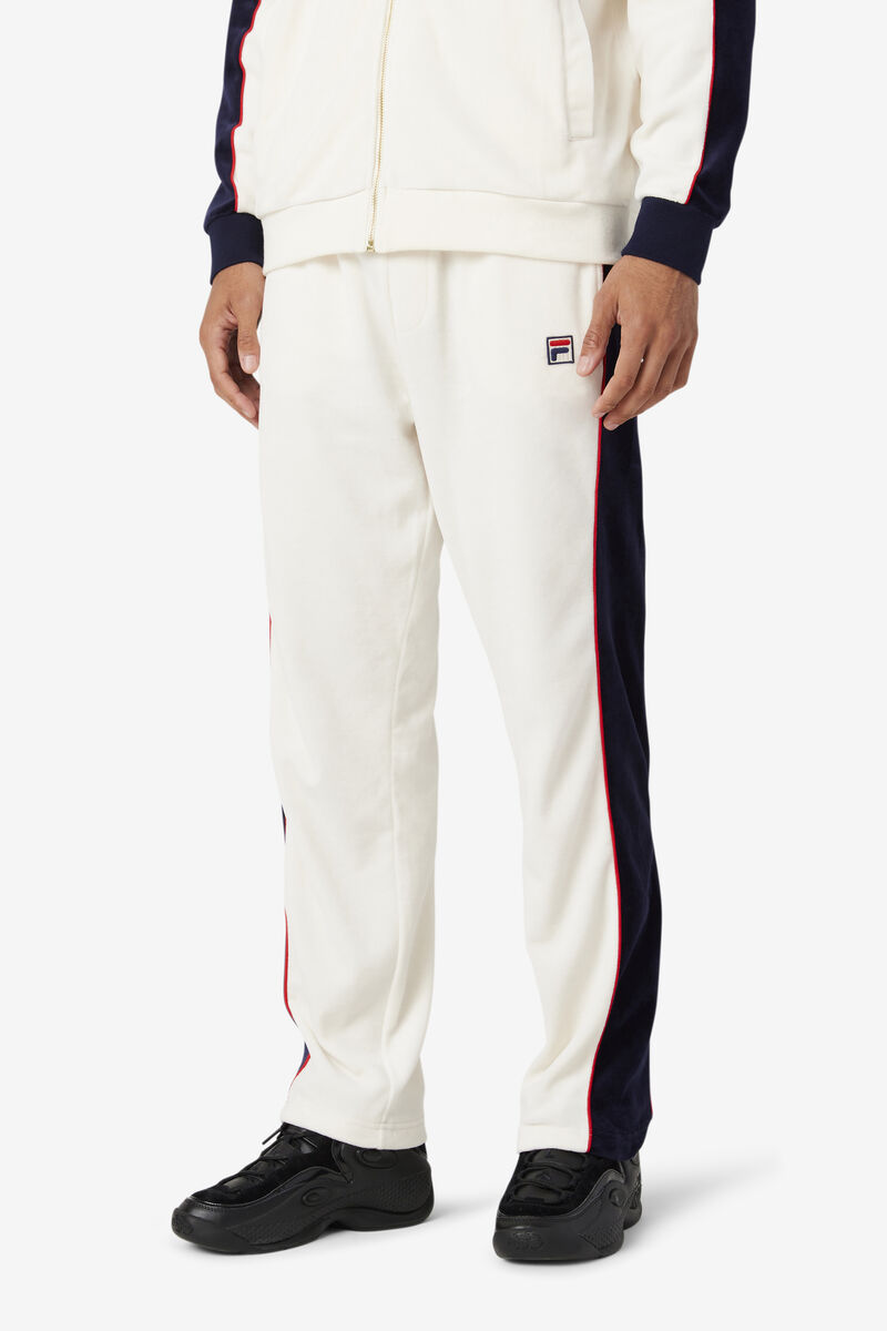 Red / Navy Men's Fila Cima Velour Pant Pants | tVEYTYKKJoV