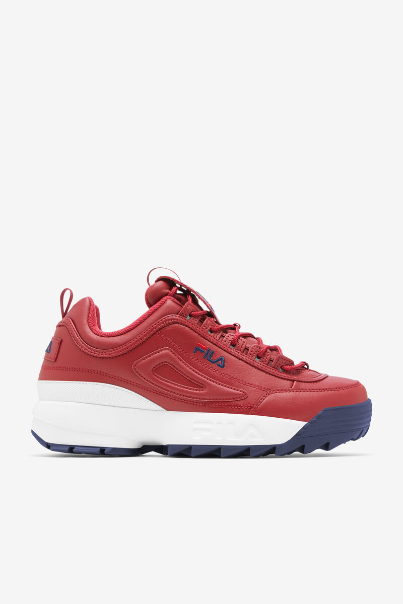 Red / Navy / Red Men\'s Fila Disruptor 2 Premium Platform Shoes | 9rdXa4DjxHR