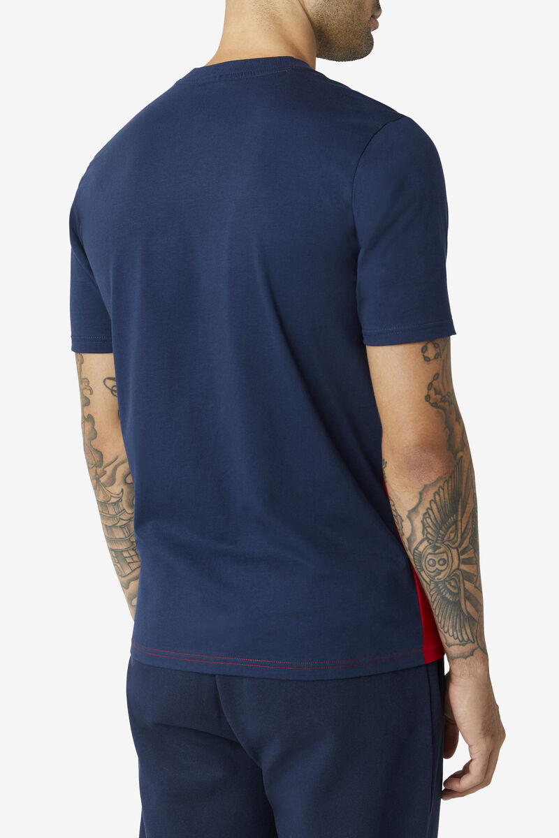 Red / Navy / White Men's Fila Dover T Shirts | kZ7ywM2qWXg