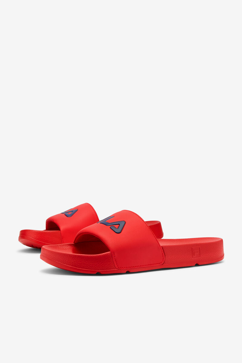 Red / Navy / White Men's Fila Drifter Sandals | ZGVbKvkiZxG