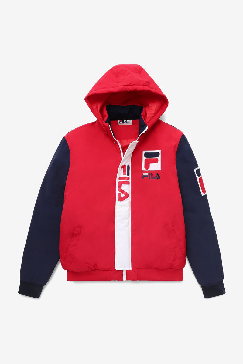 Red / Navy / White Men\'s Fila P1 Fila Tech Jacket Jackets | cvHbAbvhKYG