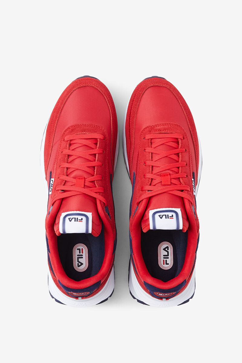 Red / Navy / White Men's Fila Renno Red 70s Sneaker | Fila Trainers | tVXuK77ItI9