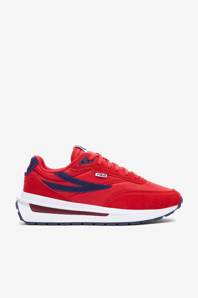 Red / Navy / White Men\'s Fila Renno Red 70s Sneaker | Fila Trainers | tVXuK77ItI9