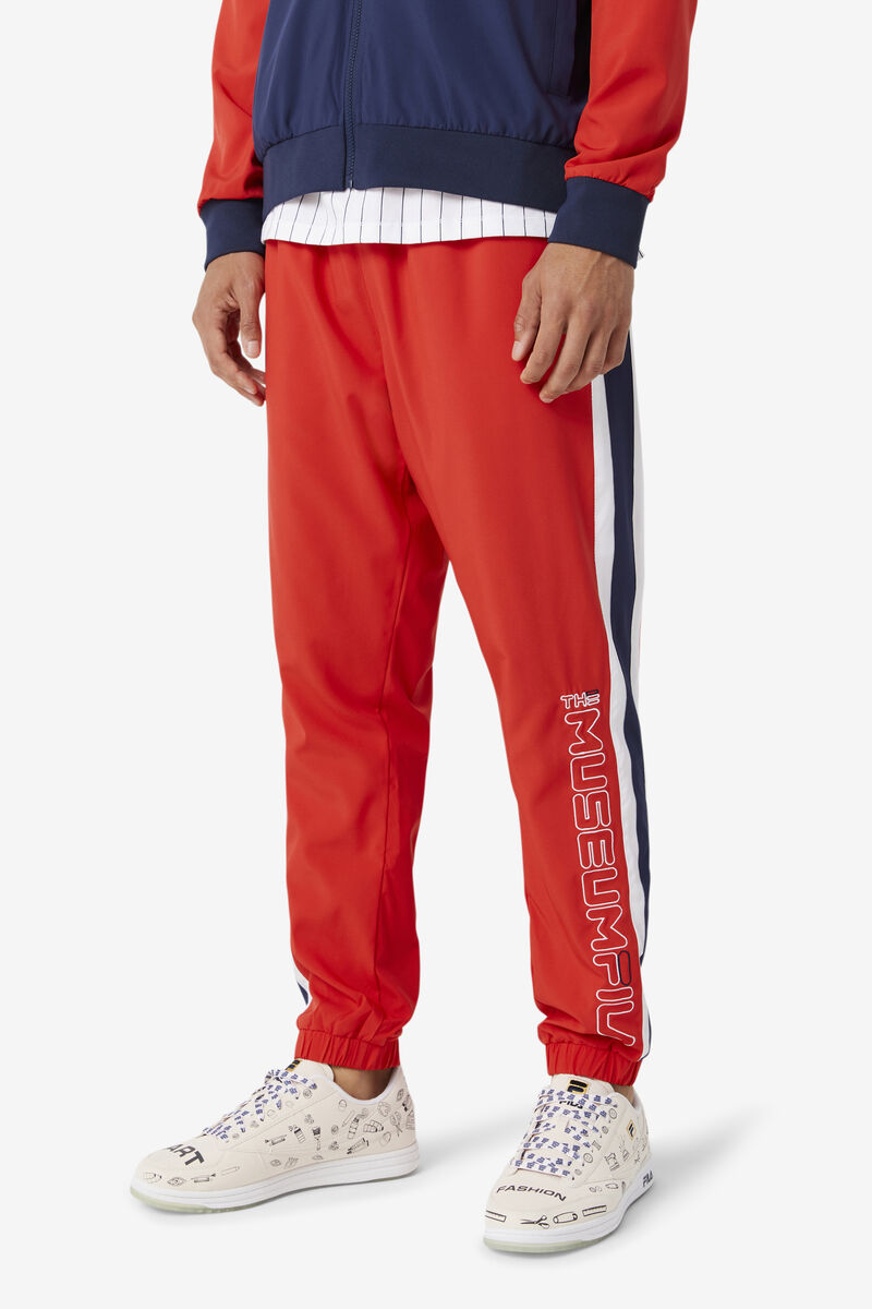 Red / Navy / White Women's Fila Fila X The Museum Track Pant Pants | CXFIFP954TR