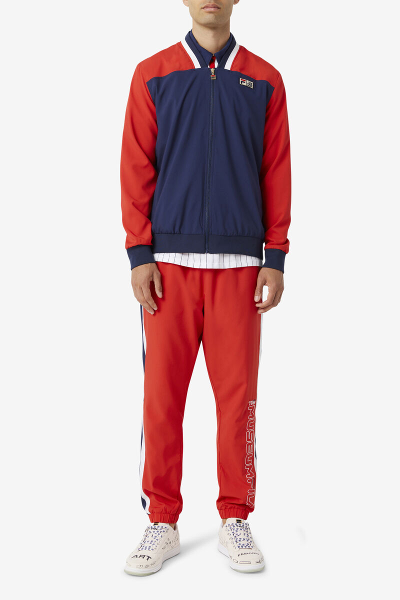 Red / Navy / White Women's Fila Fila X The Museum Track Pant Pants | CXFIFP954TR