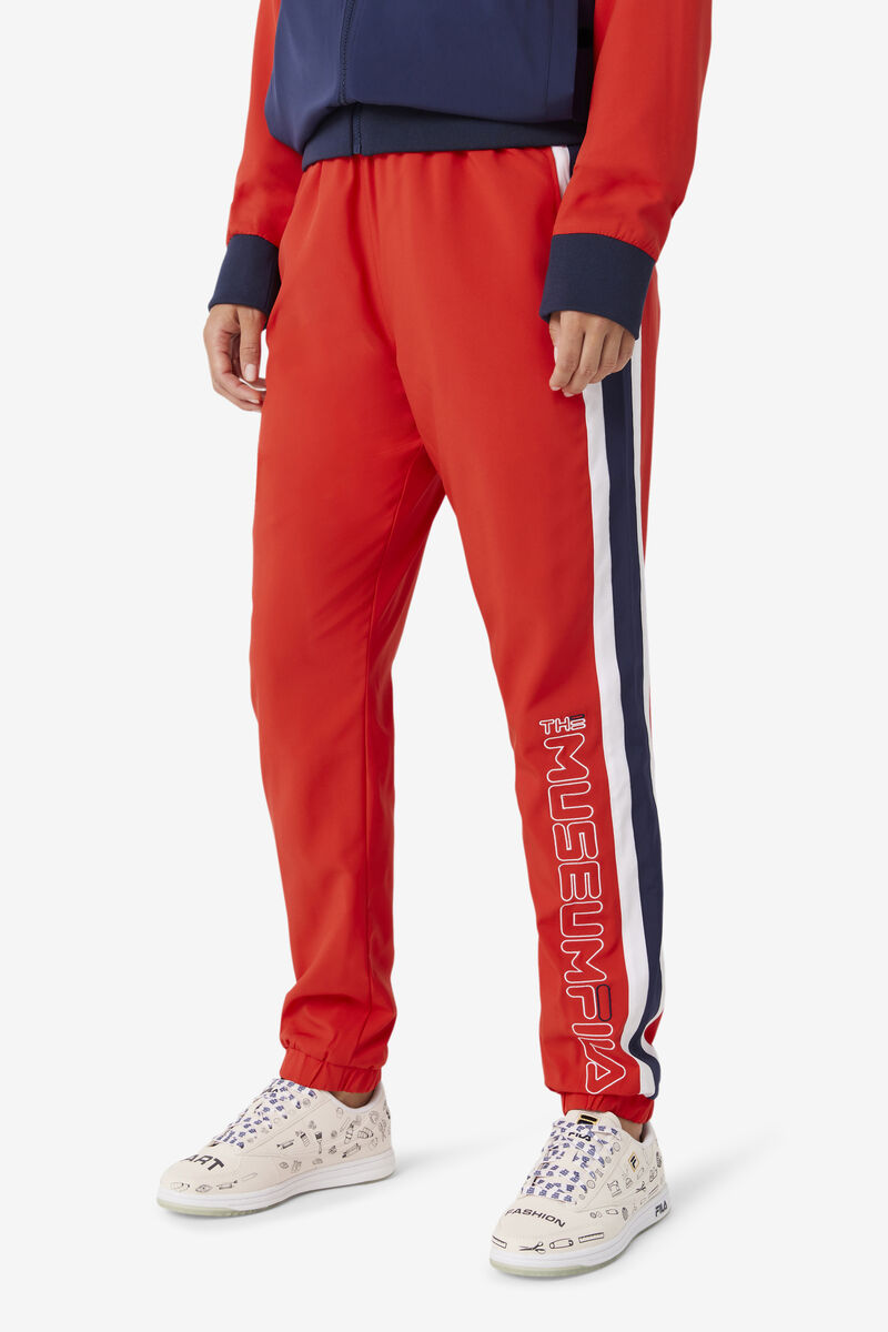 Red / Navy / White Women's Fila Fila X The Museum Track Pant Pants | CXFIFP954TR